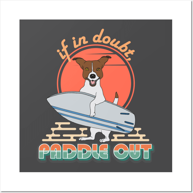 Surfing Russell Terrier Wall Art by MisconceivedFantasy